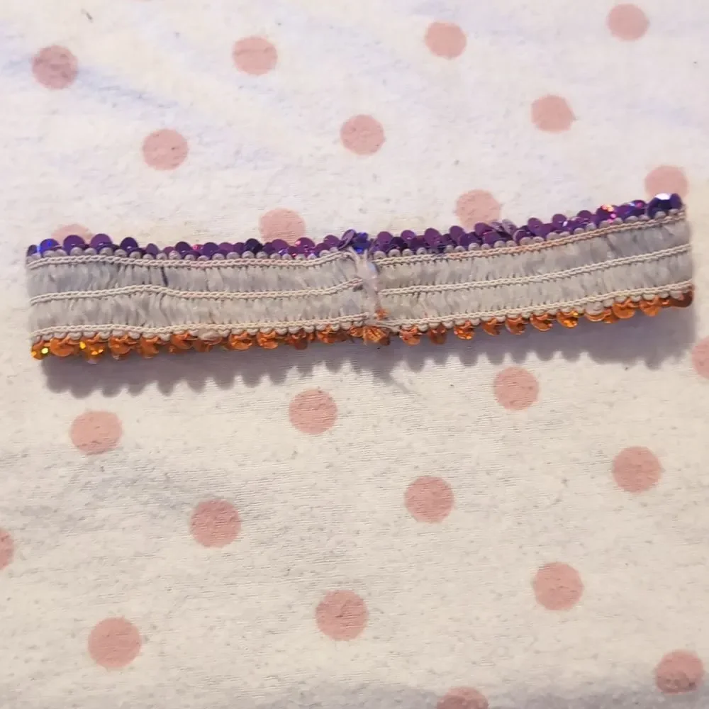 Orange Silver Purple‎ Sequence Headband